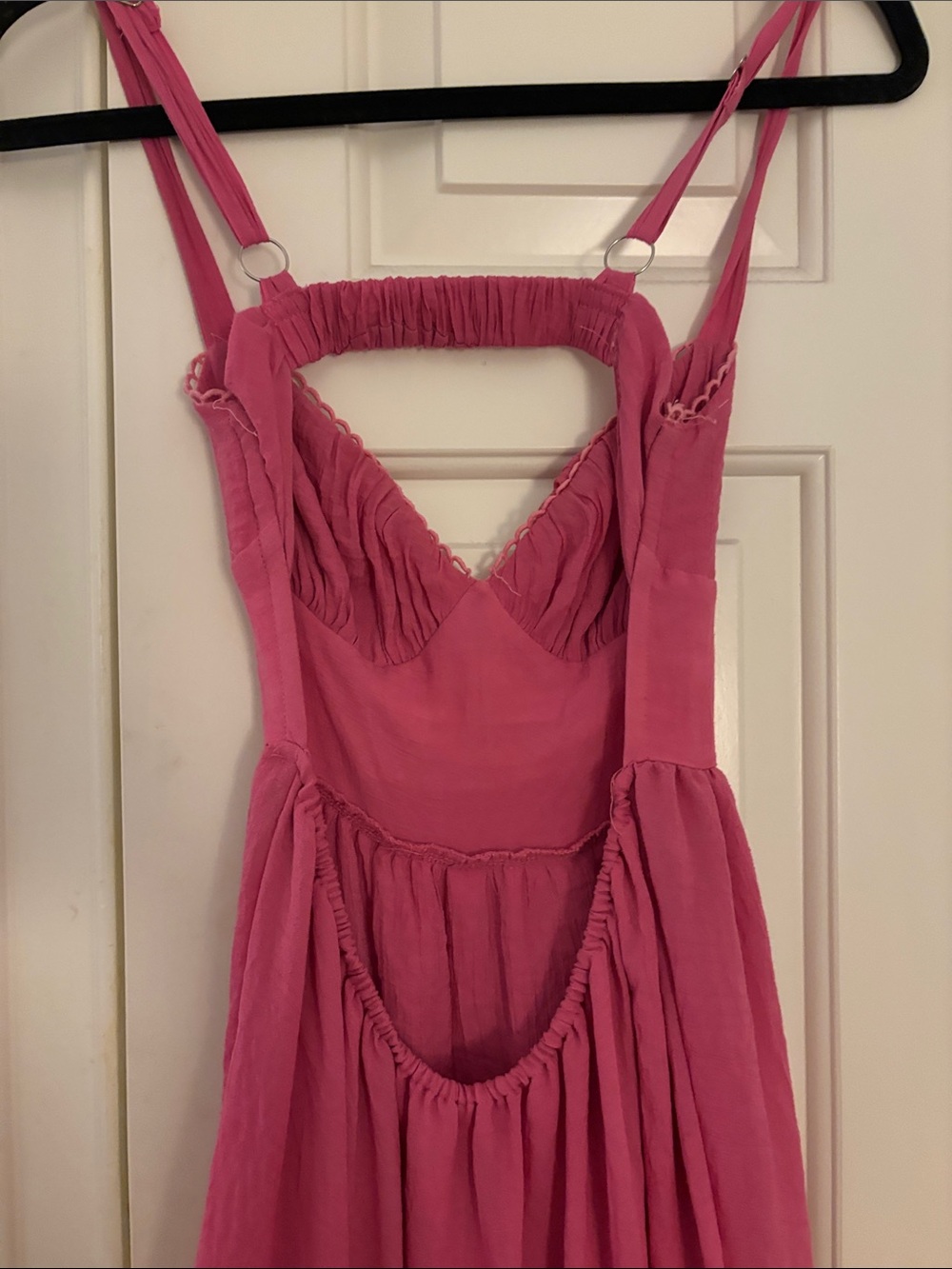 Princess Polly Spaghetti-Strap Tiered Maxi Dress in Pink - Picture 6 of 9